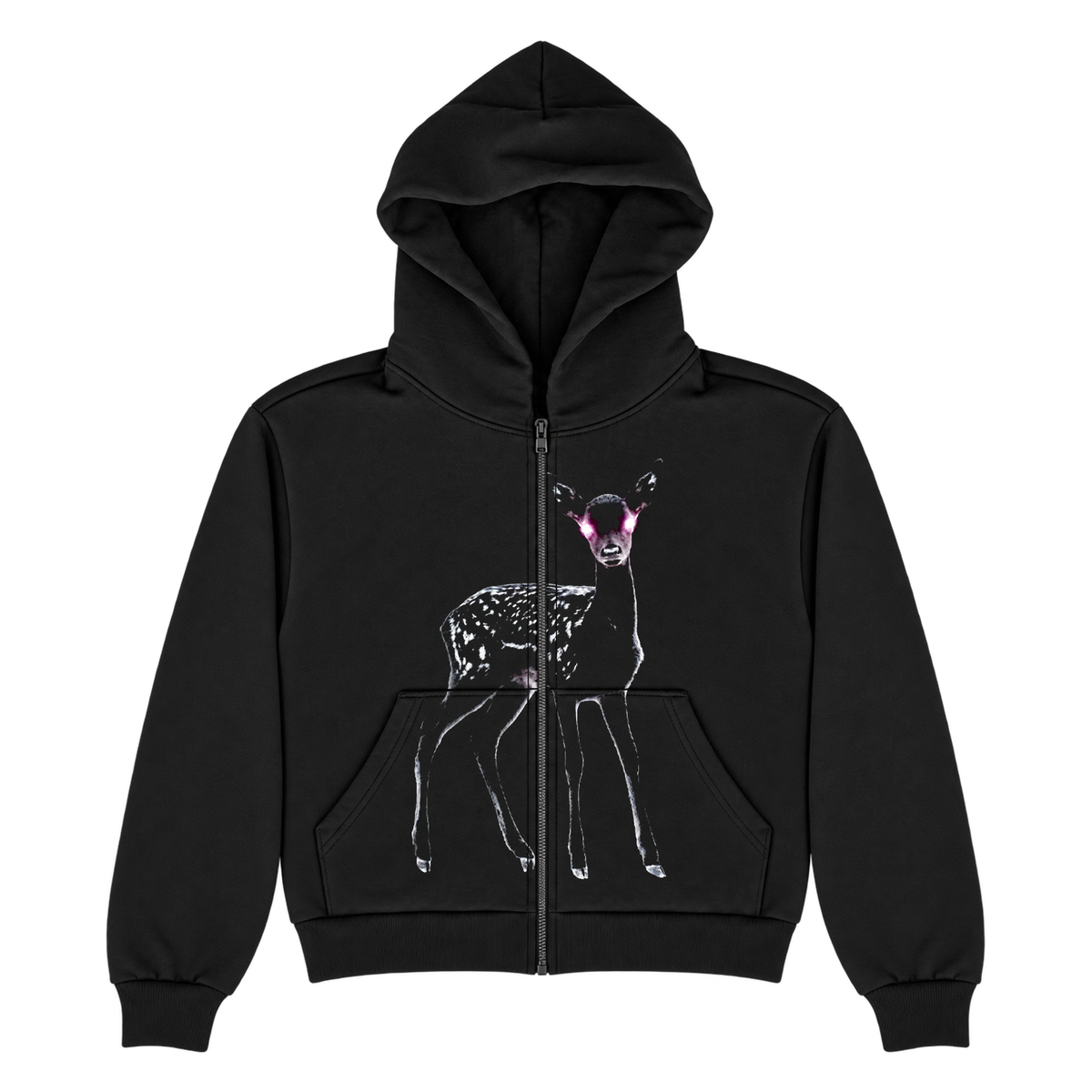 N0RTH4EVR FAWN CROPPED ZIP HOODIE